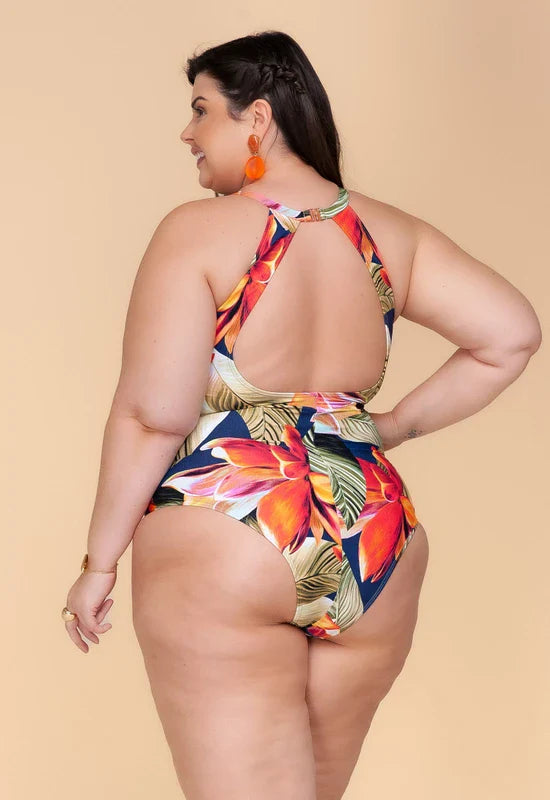 Maiô Tropical Plus Size