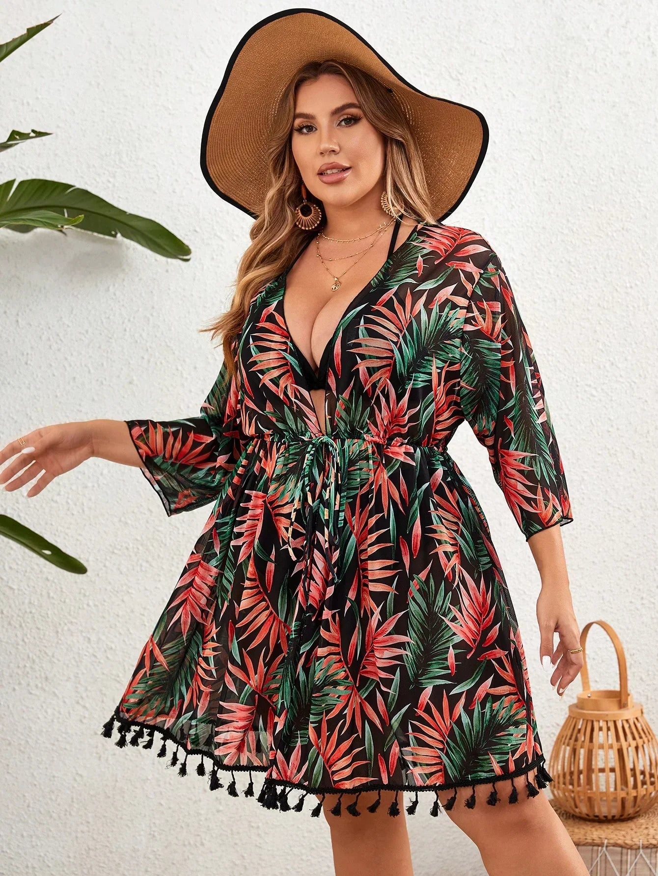 Conjunto Biquíni 3 Peças Plus Size Erika