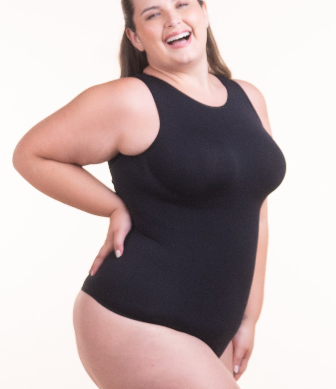 Body Chic - Body Modelador Decote Alto Sem Costura