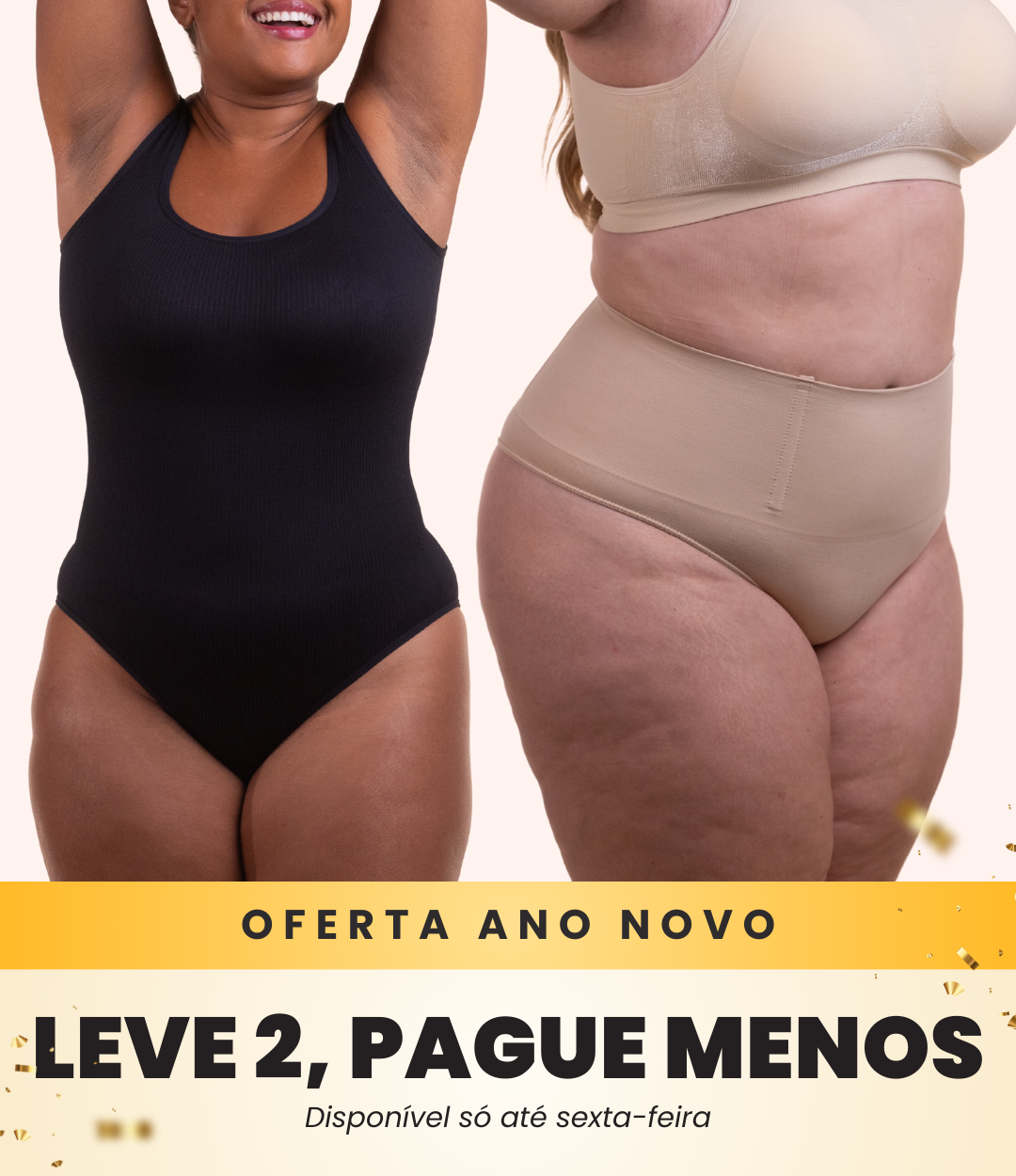 Body Shaper Canelado + Calcinha Hope - Combo Irresistível