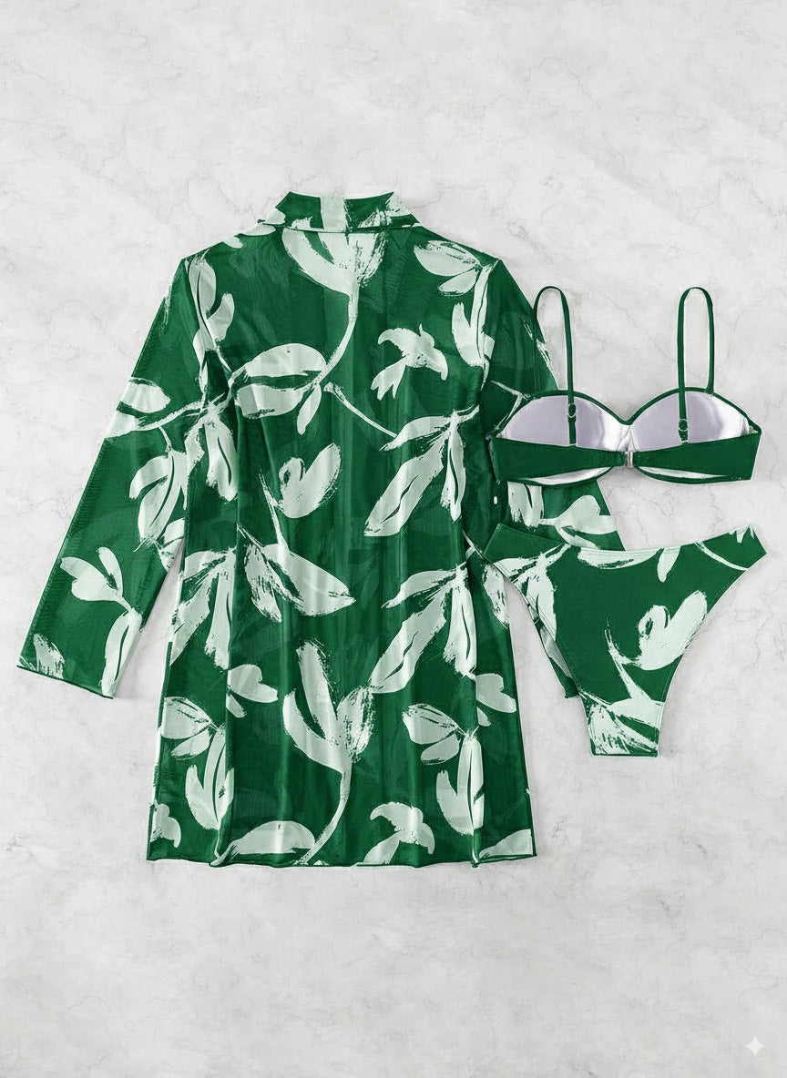 Conjunto Carol Verde 3 Peças