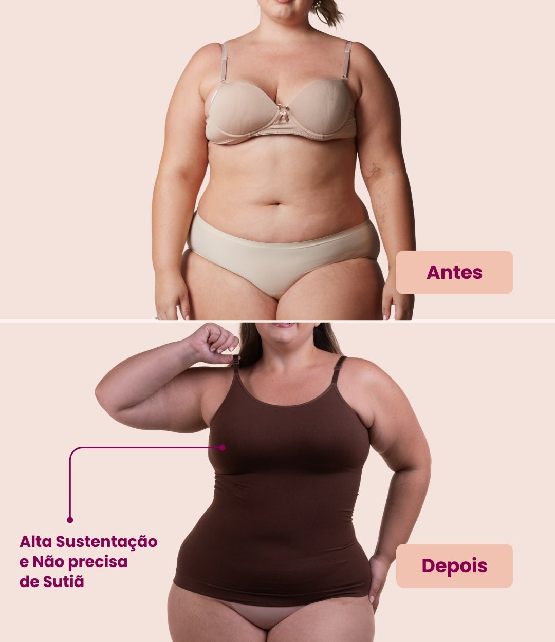 Cami Shaper - Camiseta Modeladora 3 em 1