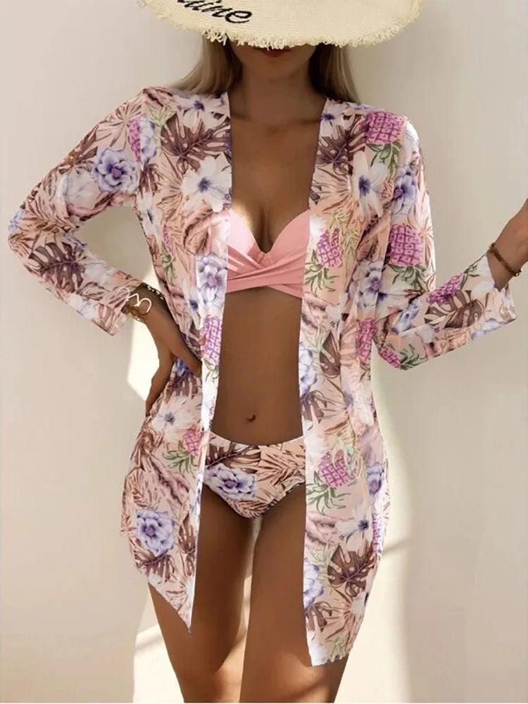 Top 2  Sand Tropical – Kit Moda Praia - Biquíni Tropicália + Saída De Praia