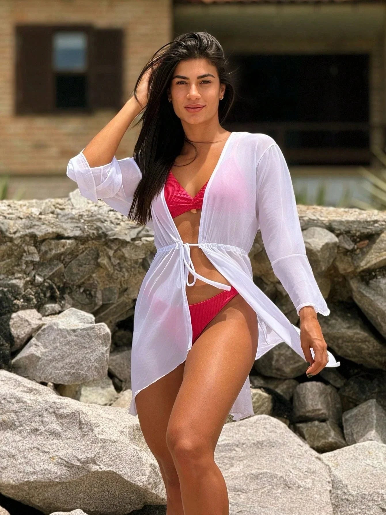 Saída de Praia Kimono Luxo