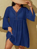 Saída de Praia Plus Size com Manga Longa