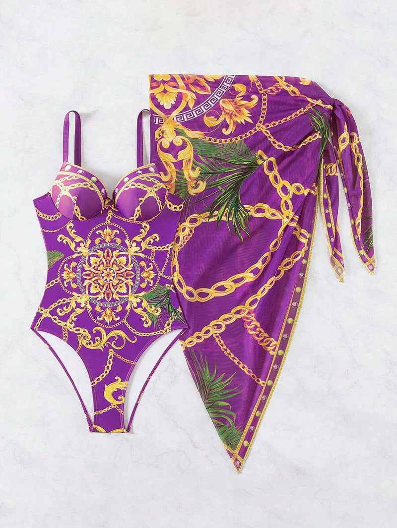 Top 1 Sand Tropical – Conjunto Maiô com Saída