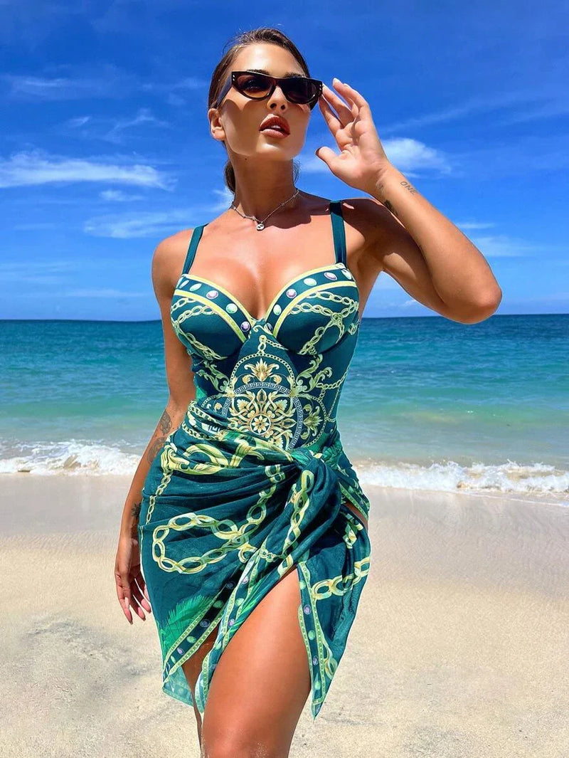 Top 1 Sand Tropical – Conjunto Maiô com Saída