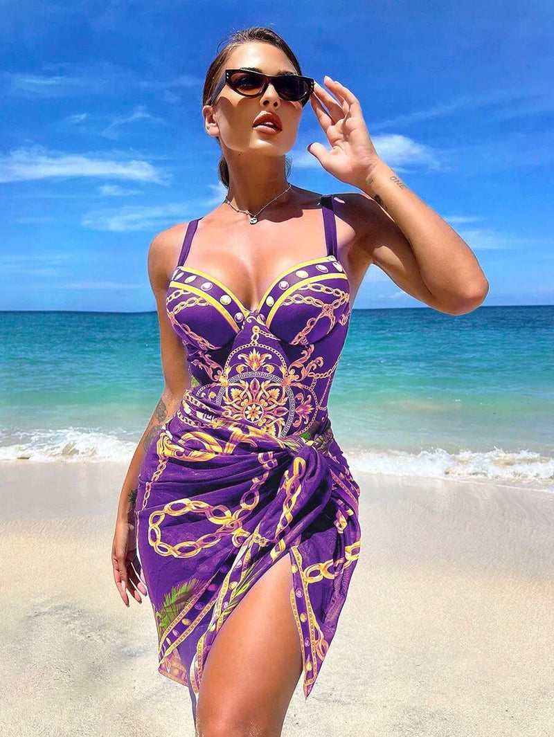 Top 1 Sand Tropical – Conjunto Maiô com Saída